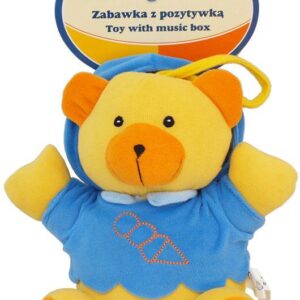 BABY MIX TK/P/1034-0300 Pozytywka pluszowa Miś w niebieskim kubraczku 17218