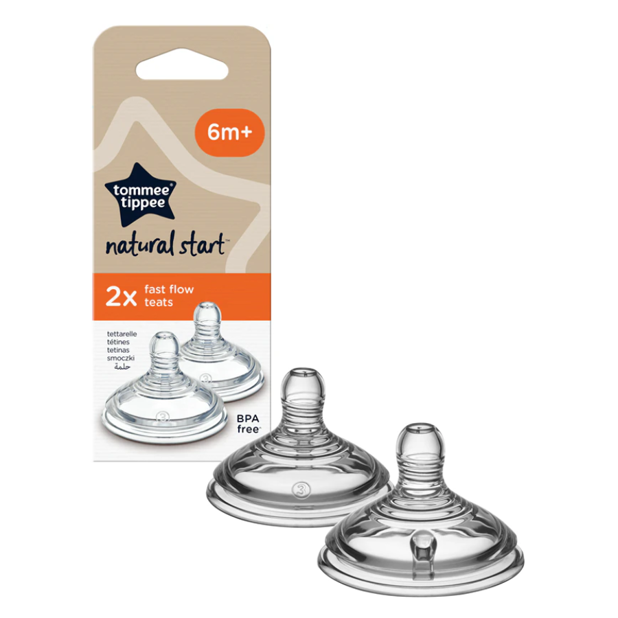 TOMMEE TIPPEE TTP42112452/42112453 Smoczki do butelki 6+ silikon 2szt
