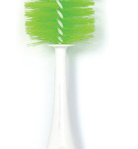 B.O.728/02 Szczotka do butelek i smoczków samostojąca z przyssawką i chowaną mini szczoteczką zielona TAKE CARE*