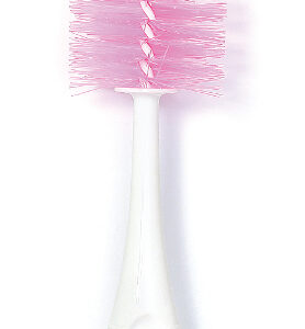 B.O.728/03 Szczotka do butelek i smoczków samostojąca z przyssawką i chowaną mini szczoteczką różowa TAKE CARE*