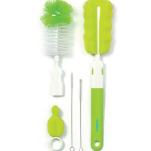 B.O.735/02 Zestaw szczotek do butelek i smoczków z wymienną rączką zielony TAKE CARE