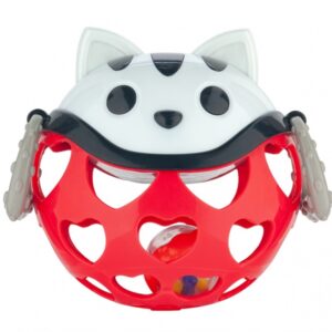 CANPOL 79/101 Interaktywna zabawka z grzechotką MIŚ czerwony