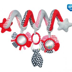 CANPOL 68/063 Interaktywna spirala do łóżeczka/wózka ZIGZAG czerwona