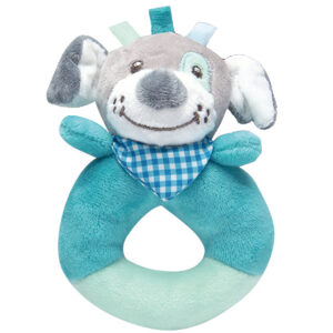 SMILY PLAY SP84079 Przytulanka sensoryczna z dzwoneczkiem Piesek 0+