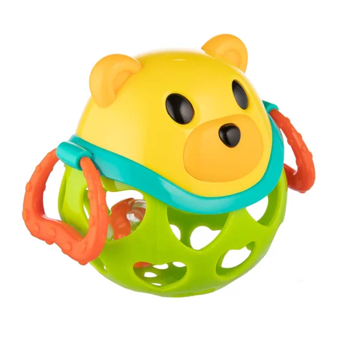 CANPOL 79/101 Interaktywna zabawka z grzechotką miś zielony - obrazek 2