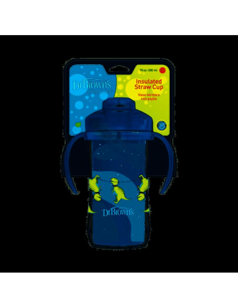 Dr.Browns TC01202 Kubek termiczny ze słomką 300ml niebieski 12+ - obrazek 3