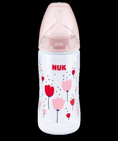 NUK 741926 Butelka FC+ PP 300 ml z wskaźnikiem temperatury smoczek silikonowy 0-6 m-cy M