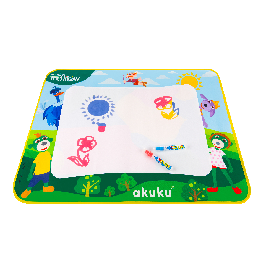 AKUKU A0638 Rodzina Treflików/Magiczna mata do malowania - obrazek 3