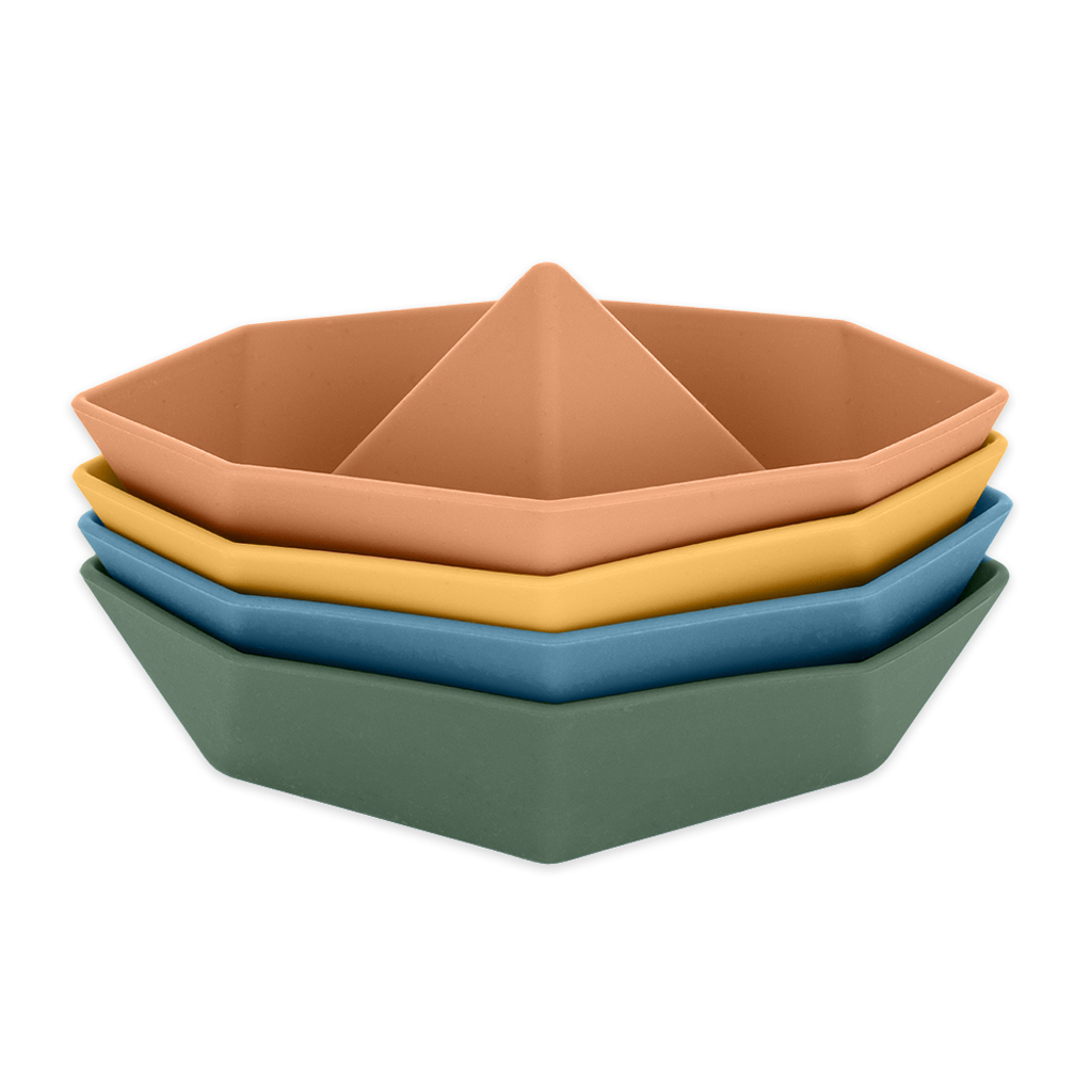 PETITE&MARS 604999 Silikonowe zabawki kąpielowe Ships 4 szt. 6m+ - obrazek 4