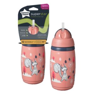 TOMMEE TIPPEE TTP447825 Bidon ze słomką Superstar 266ml różowy
