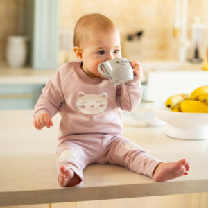 AKUKU A0695 Kubek pochyły do nauki picia szary