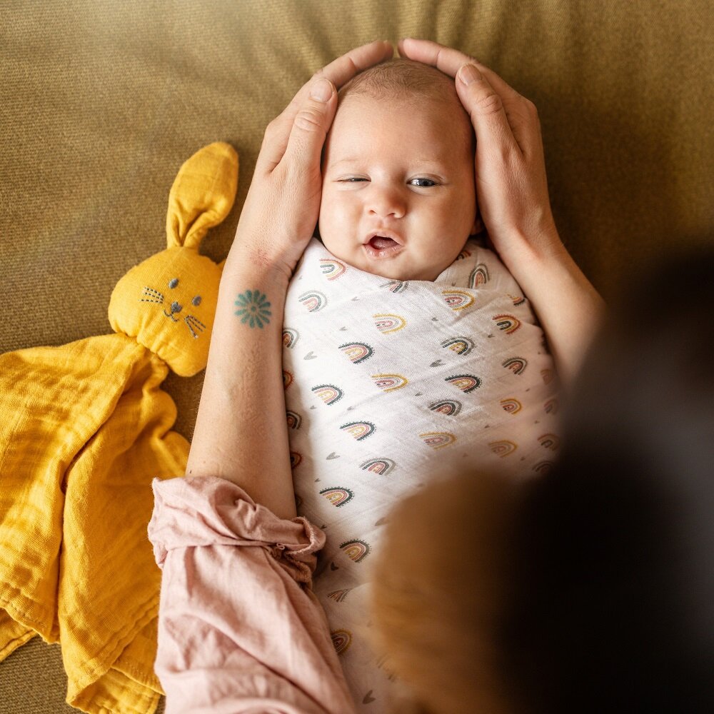 PETITE&MARS 416820 Bambusowa muślinowa przytulanka Hugo Dusty Rose - obrazek 3