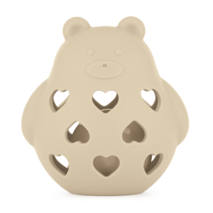 PETITE&MARS 606818 Silikonowa zabawka z grzechotką Bear Basil Desert Sand