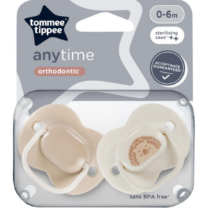 TOMMEE TIPPEE TTP43335499 Smoczki uspokajające ANY TIME 0-6m mix 2pak