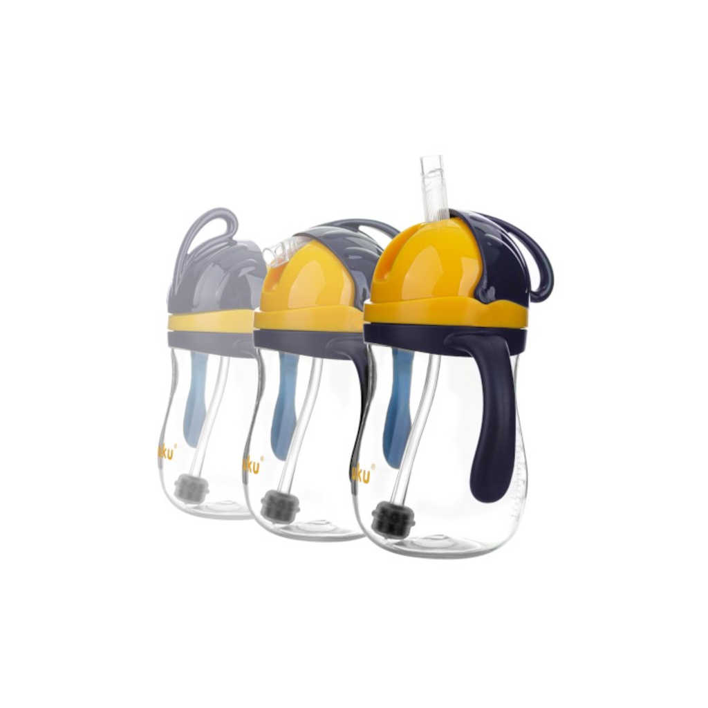 AKUKU A0165 Bidon ze słomką z odważnikiem blue/yellow - obrazek 3