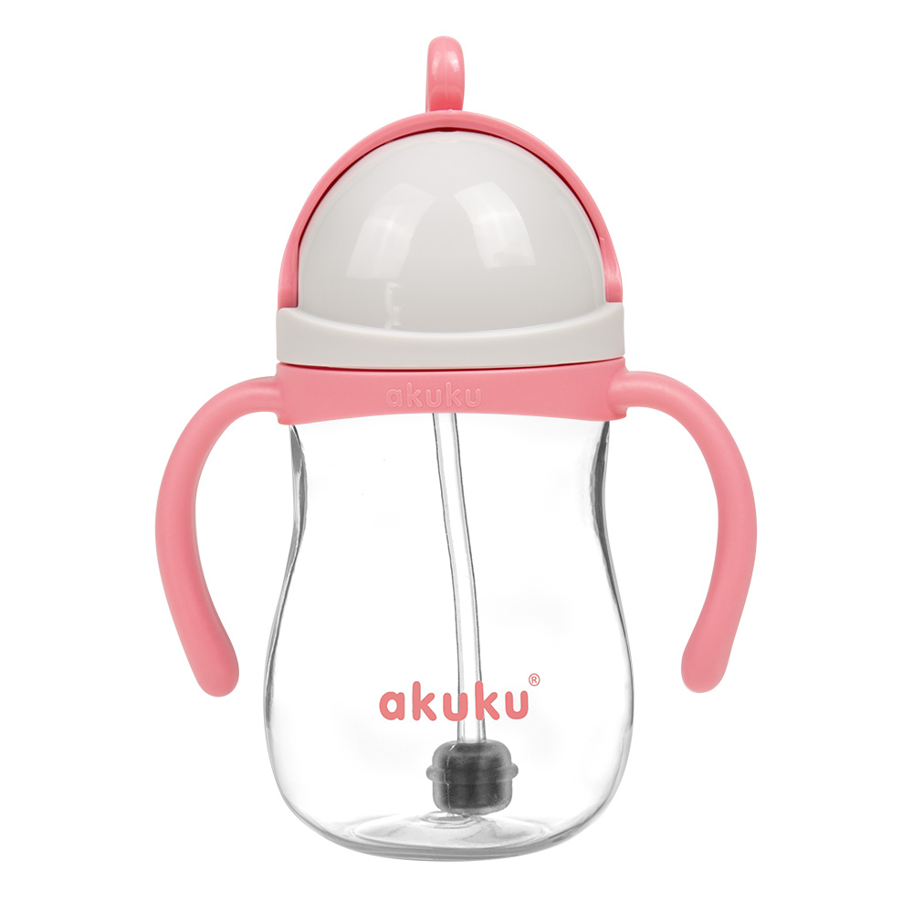 AKUKU A0676 Bidon ze słomką z odważnikiem różowy - obrazek 2