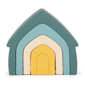 PETITE&MARS 600817 Silikonowa zabawka - układanka House Misty Green