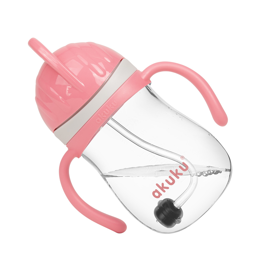 AKUKU A0676 Bidon ze słomką z odważnikiem różowy - obrazek 3