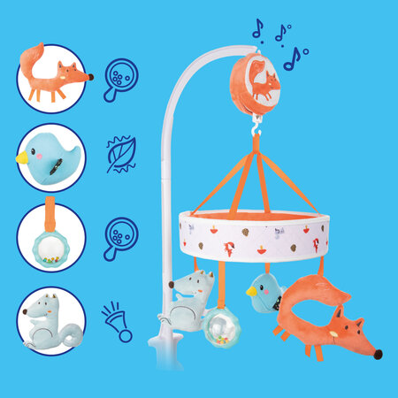 CANPOL 75/201 Karuzela z pozytywką nad łóżeczko FOX - obrazek 3