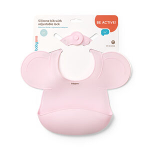 B.O.1639/02 Silikonowy śliniak z regulowanym zapięciem