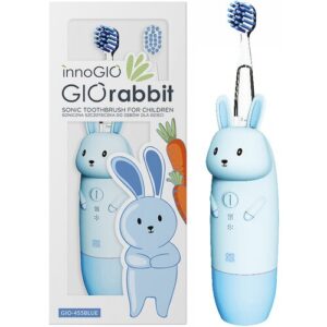 INNOGIO GIO-455BLUE Soniczna szczoteczka dla dzieci GIOrabbit niebieska + wymienne główki GIO-450BHB GRATIS