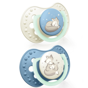 LOVI 22/915 Smoczek silikonowy dynamiczny 6-18m 2szt Night&Day boy