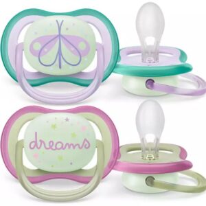 AVENT SCF376/19 Smoczek Ultra Air Night 0-6 motyl/dreams girl