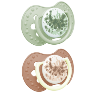 LOVI 22/920 Smoczek silikonowy dynamiczny 18m+ 2 szt Tie Dye Green Girl