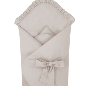 KIECZMERSKI Kokon niemowlęcy 55x75 cm ROYAL z falbanką beż