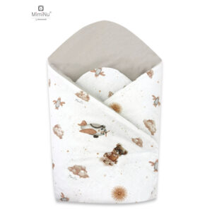 KIECZMERSKI Rożek usztywniony 75x75 cm MIMINU DESIGN Misie beżowe bawełna 100%