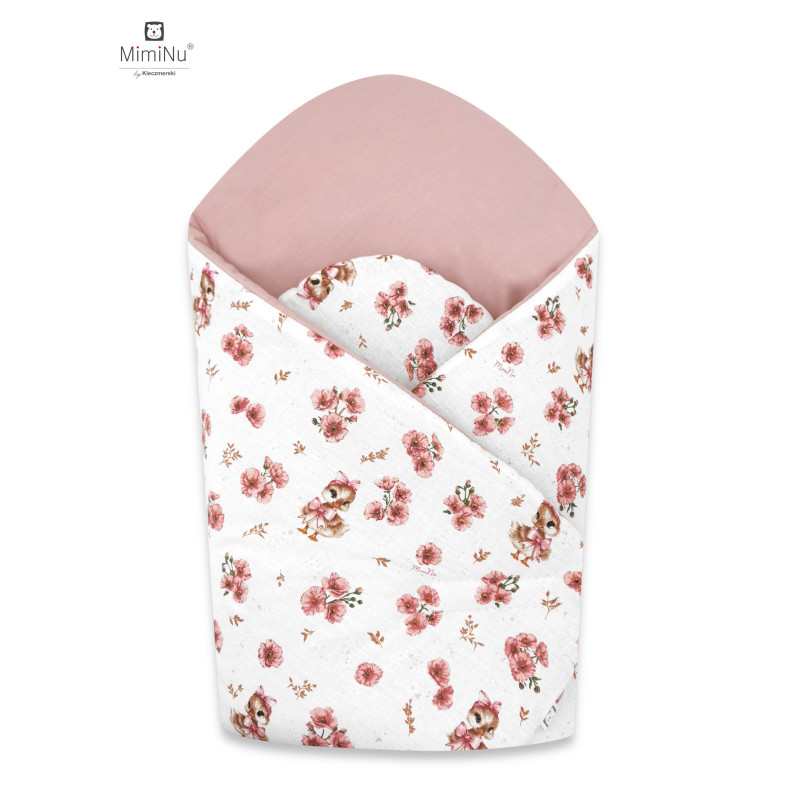 KIECZMERSKI Rożek usztywniony 75x75 cm MIMINU DESIGN Kaczuszki róż bawełna 100%