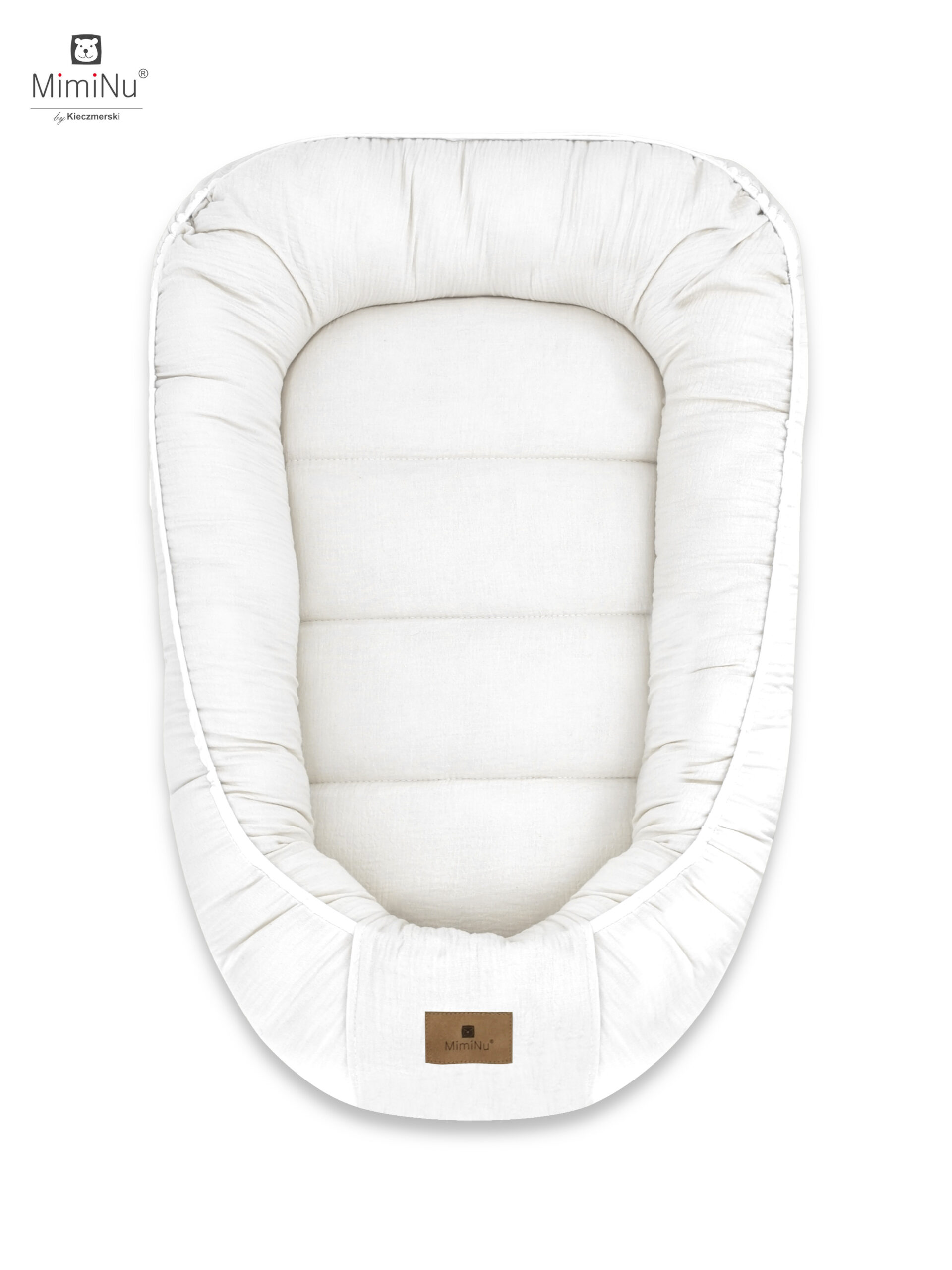 KIECZMERSKI Kokon niemowlęcy MUŚLIN BAWEŁNIANY śmietanka bawełna 100%