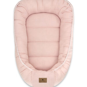 KIECZMERSKI Kokon niemowlęcy MUŚLIN BAWEŁNIANY pudrowy róż bawełna 100%