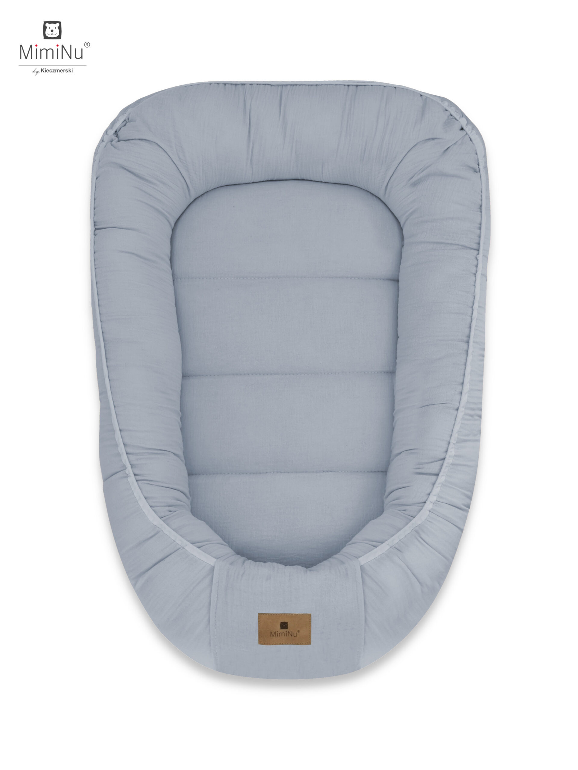 KIECZMERSKI Kokon niemowlęcy MUŚLIN BAWEŁNIANY jeans bawełna 100%