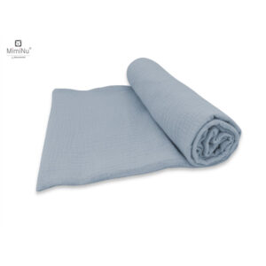 KIECZMERSKI Otulacz 120x120 MUŚLIN BAWEŁNIANY bawełna 100% jeans