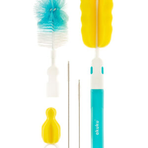 AKUKU A0410 Zestaw szczotek do mycia smoczków i butelek niebieski