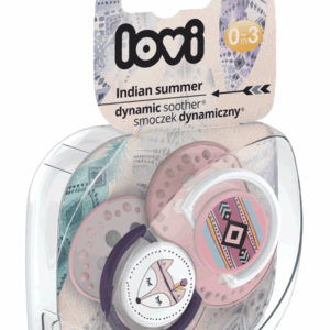 LOVI 22/855 Smoczek silikonowy dynamiczny 0-3m 2szt Indian Summer Girl