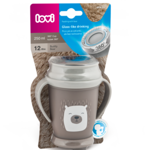 LOVI 1/599 Kubek z uchwytami 250ml JUNIOR BUDDY BEAR kolor neutralny