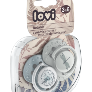 LOVI 22/870 Smoczek silikonowy dynamiczny 3-6 m 2szt Botanic Boy