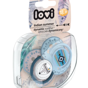 LOVI 22/876 Smoczek silikonowy dynamiczny 18+ m 2 szt. Indian Summer Boy