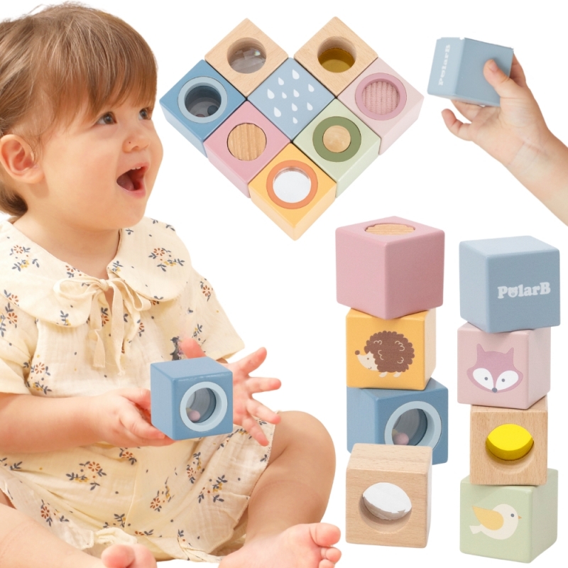 VIGA 44279 Drewniane Klocki Sensoryczne PolarB - obrazek 2