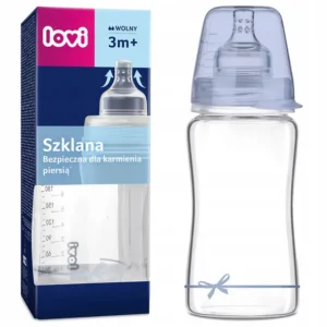 LOVI Butelka szklana Diamond Glass 250 ml Baby Shower boy